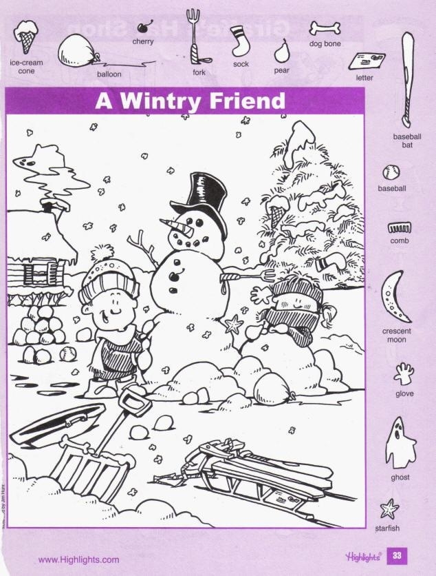 Highlights Hidden Pictures Printable Christmas Dev onallcylinders