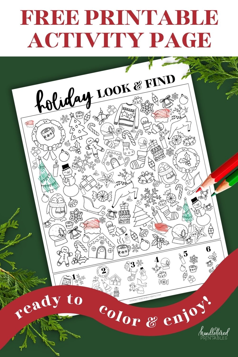 free printable christmas hidden pictures