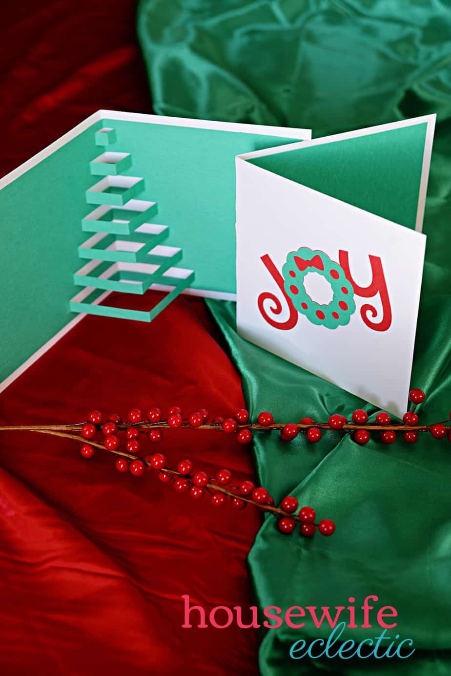 Homemade Pop Up Christmas Tree Card with Free Printable Template 
