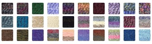 lion brand homespun yarn color chart