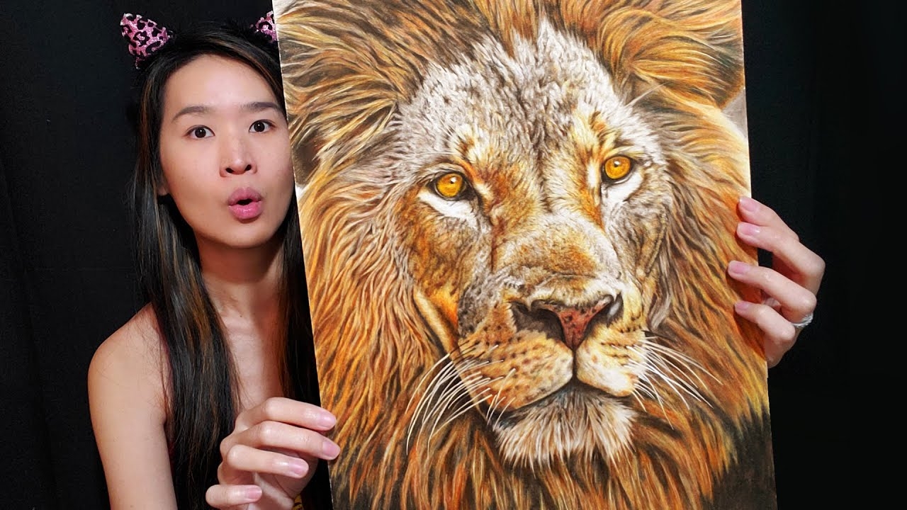 How To Draw A Realistic Lion With Colored Pencils Infoupdate