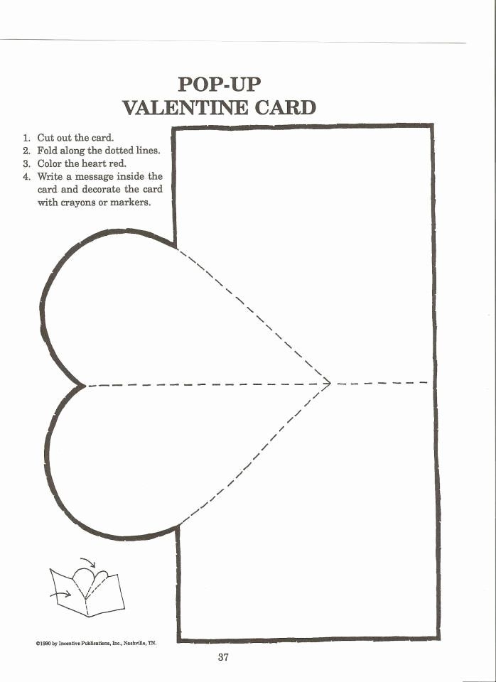 I Love You Pop Up Card Template Printable Free Templates Printable