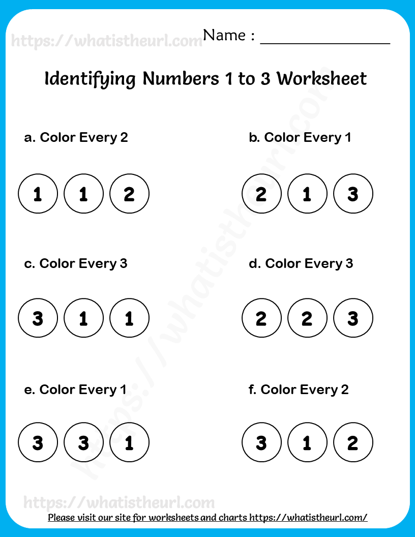 identifying numbers worksheets