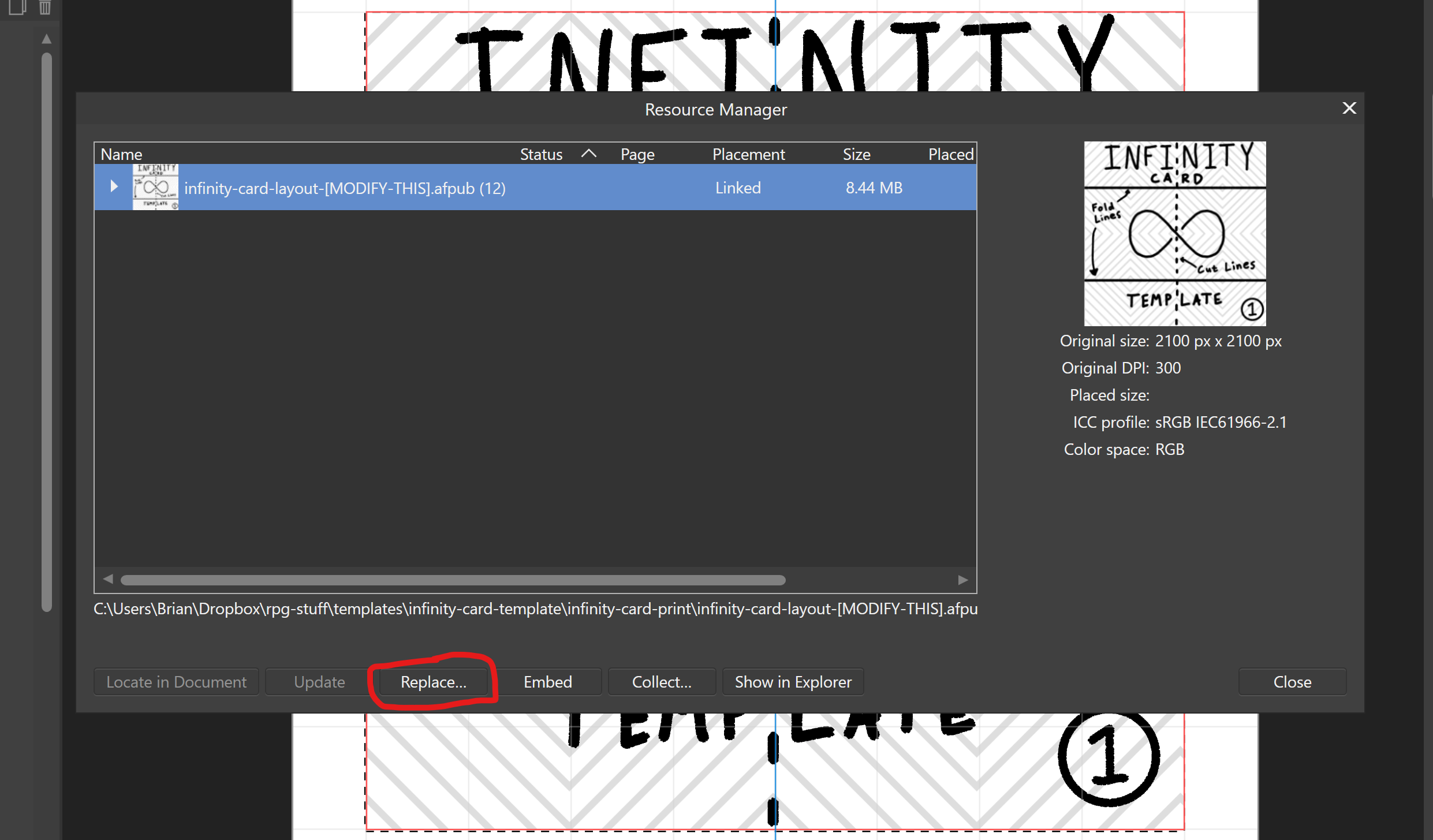 Infinity Card Template For Affinity By Brstf