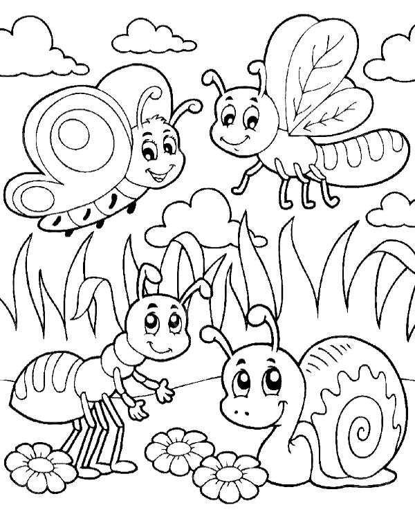 Insect Printable Coloring Pages Printable New Year Banners