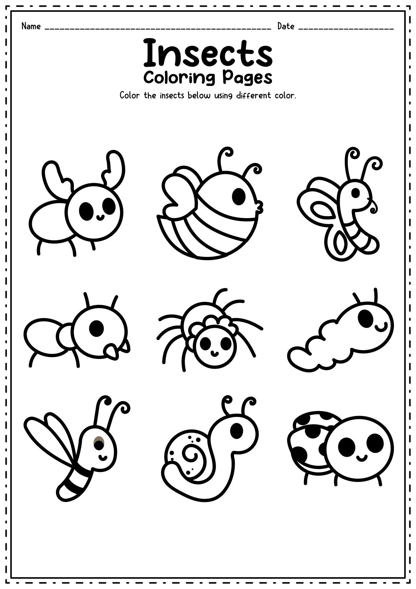 insects printable pictures
