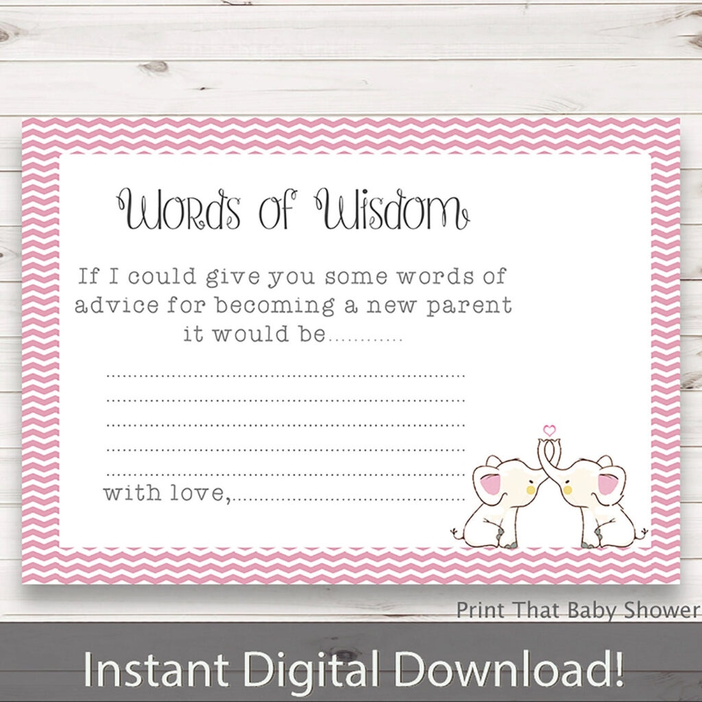 Invisionistdesigns Baby Shower Advice Cards Free Printable Rossy 