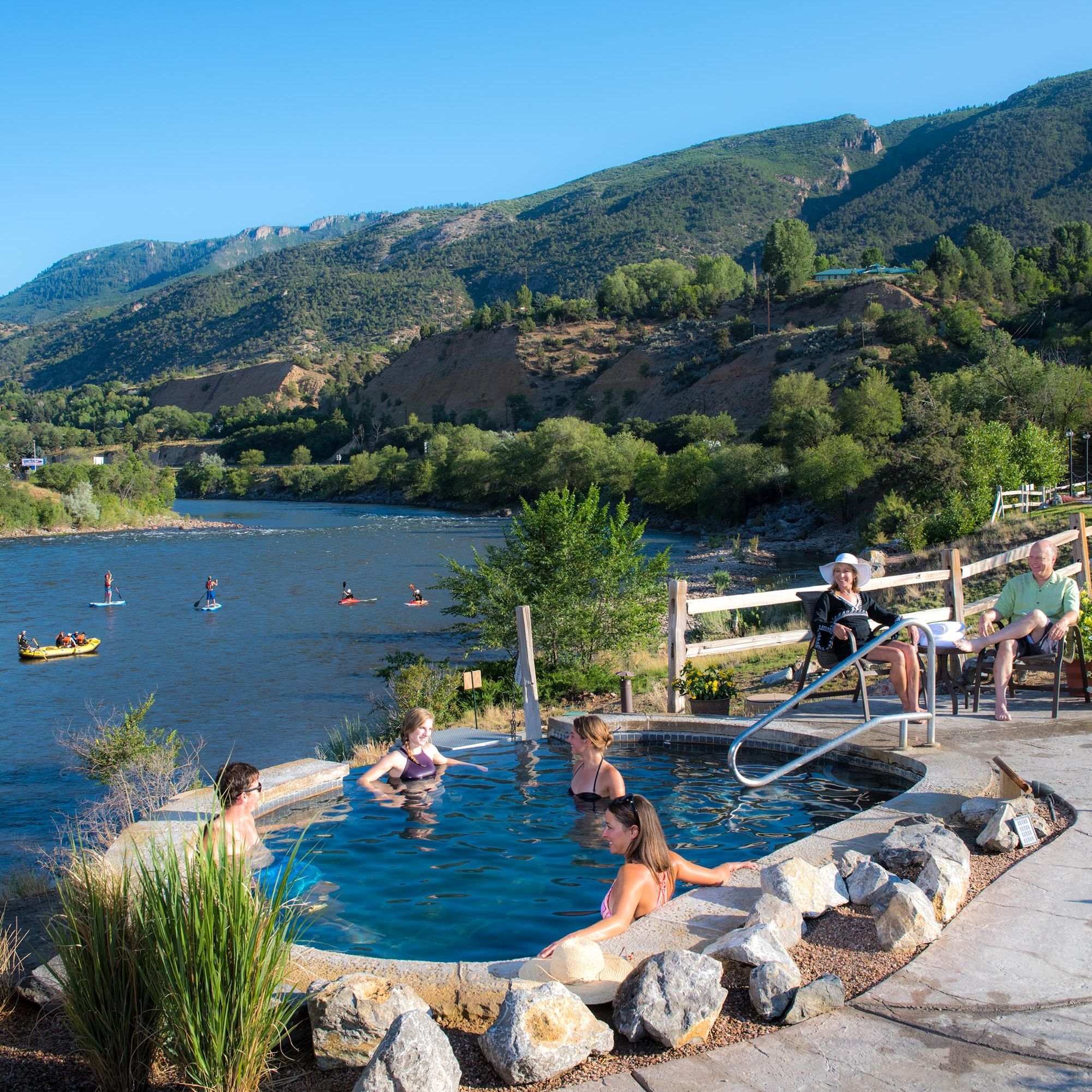 Iron Mountain Hot Springs Along The Colorado River Glenwood Springs 