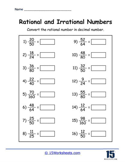 Irrational Numbers Worksheets 15 Worksheets Worksheets Library