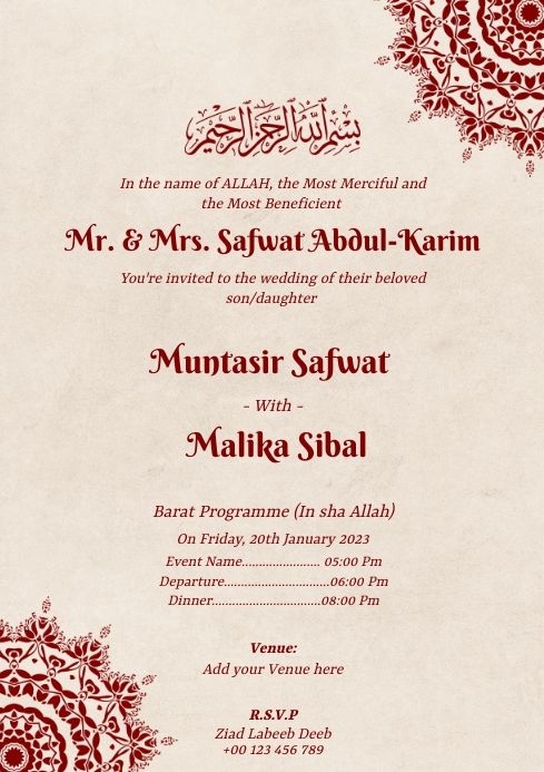 wedding card templates free printable