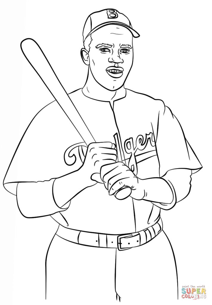 Jackie Robinson Coloring Page Free Printable Coloring Pages Jackie 