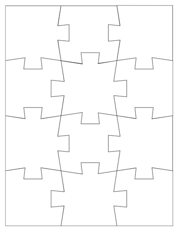 Jigsaw Puzzle Template 12 Pieces Tim 39 s Printables