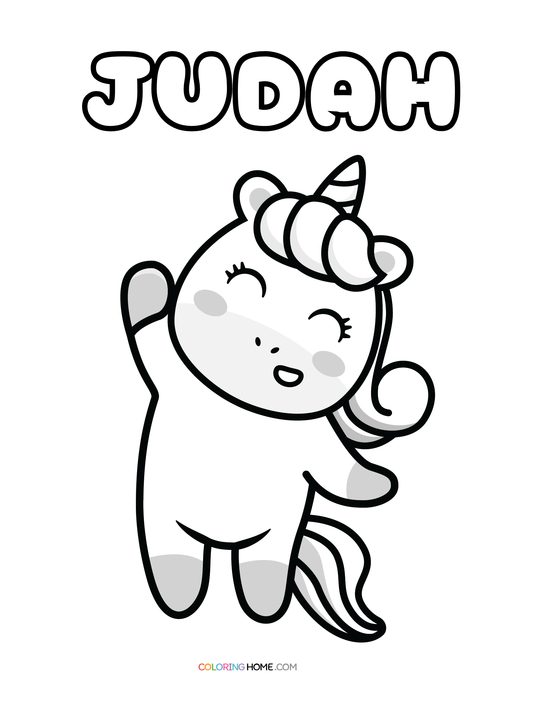 Judah Name Coloring Pages Coloring Nation