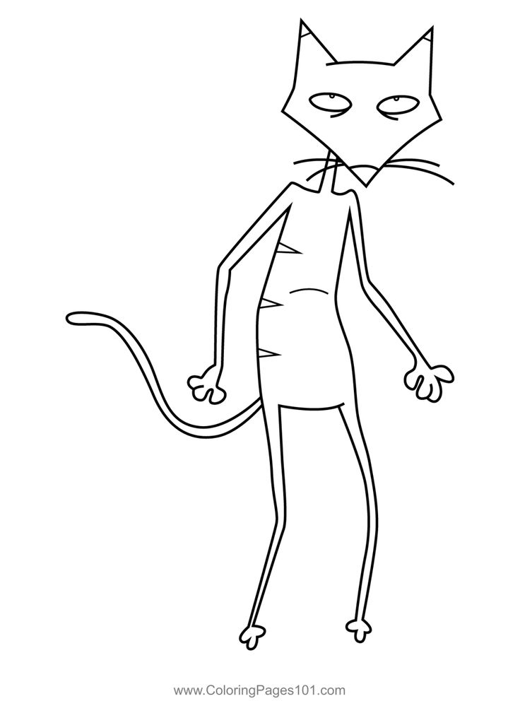 Katz Courage The Cowardly Dog Coloring Page Dog Coloring Page