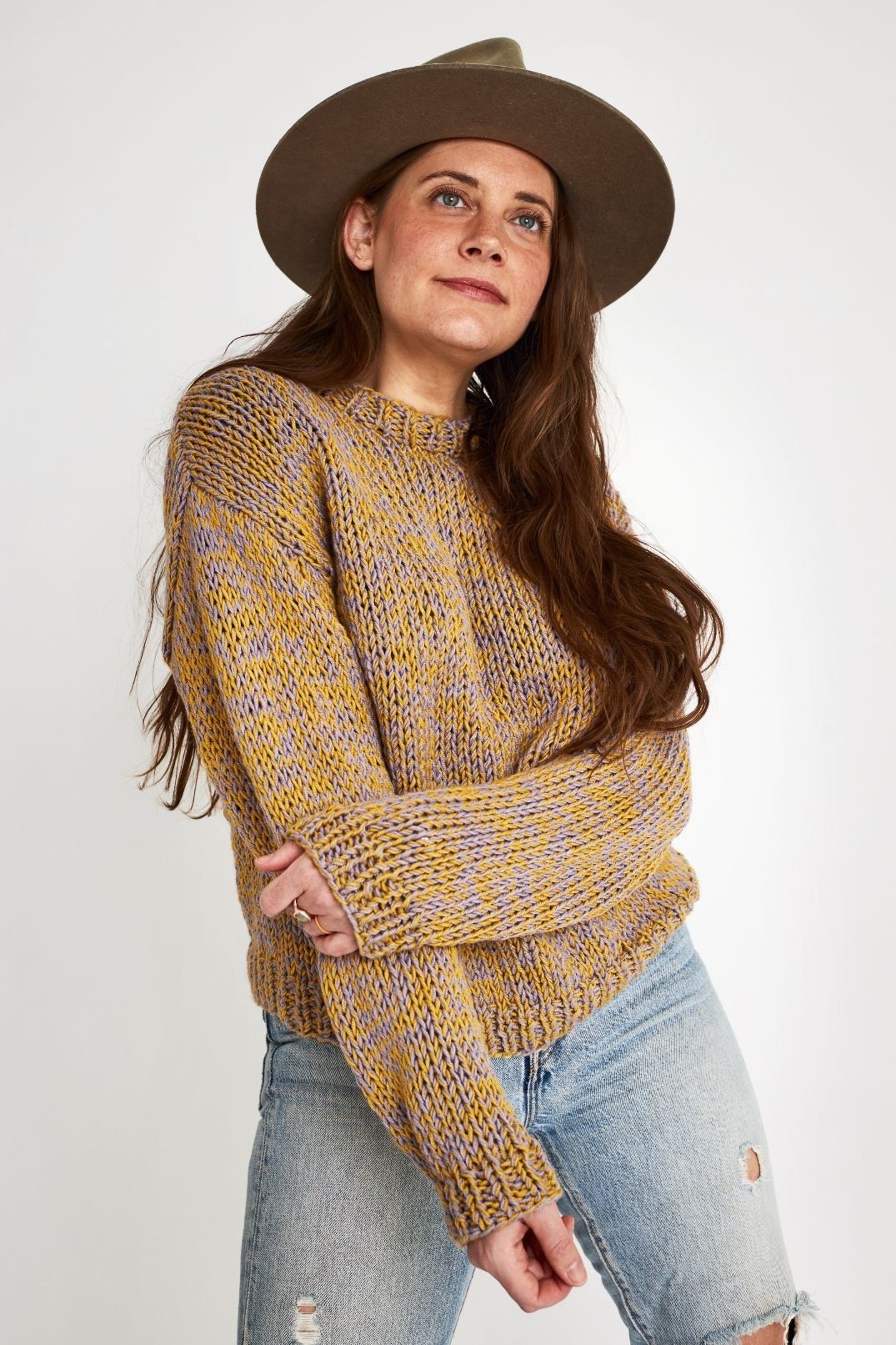 Kenwood Sweater FREE Knitting Pattern In Color Theory Yarn Two Of 