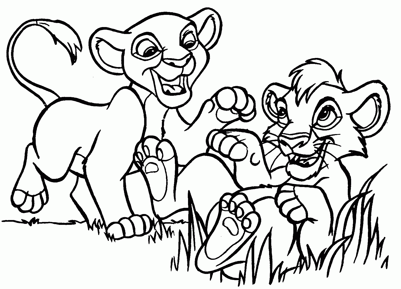 Kiara And Kovu Coloring Pages Coloring Home