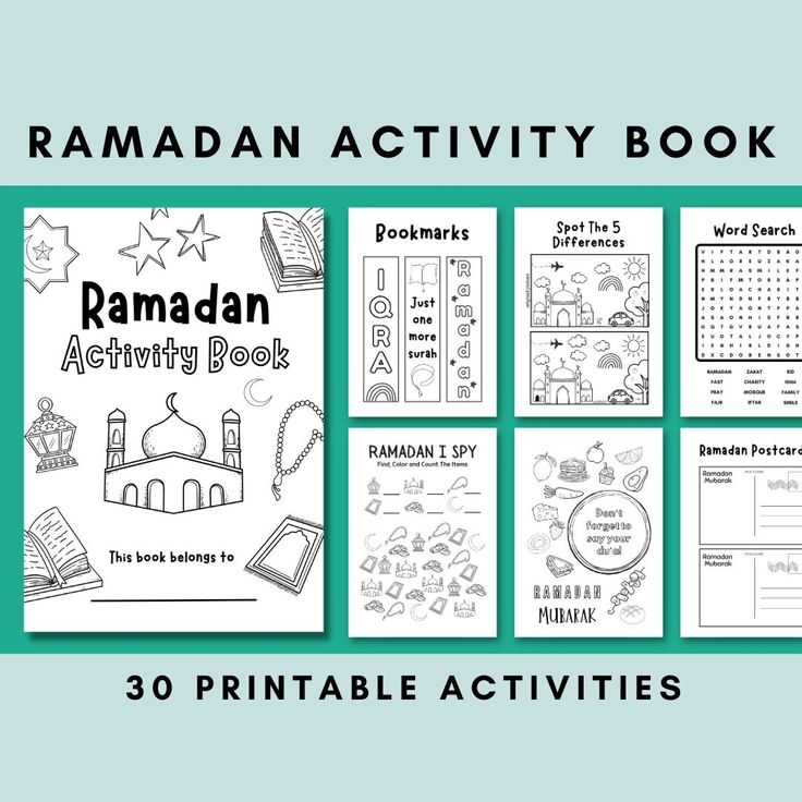 Kids Ramadan Activity Book Printable Ramadan Printable Ramadan 