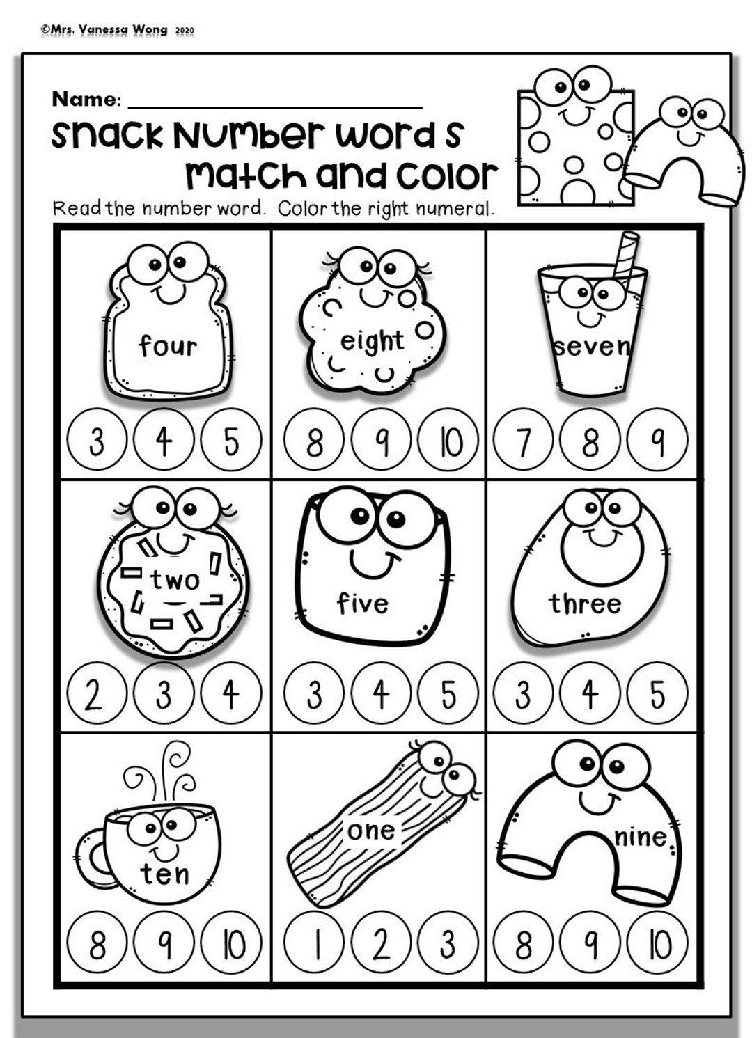 kindergarten worksheets numbers