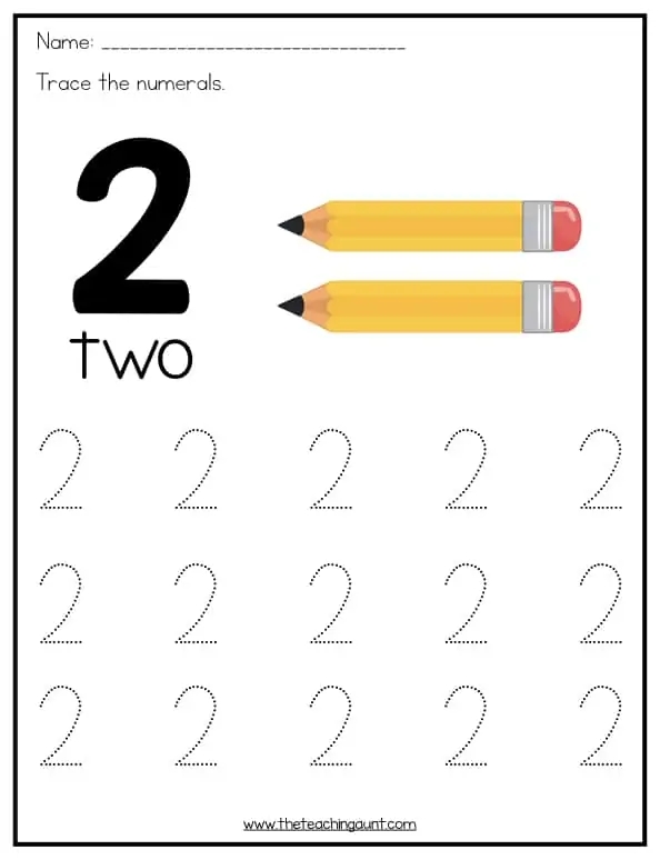 tracing numbers worksheets for kindergarten