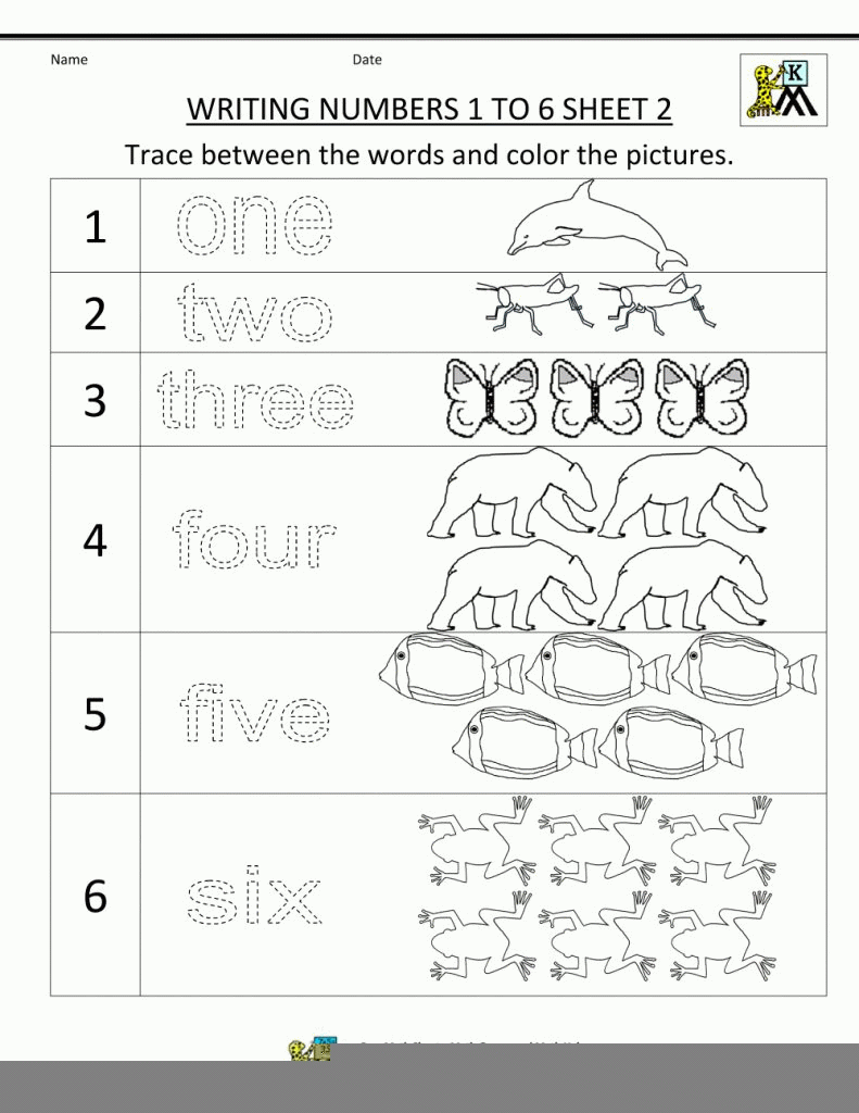 Kindergarten Number Worksheets Number One Worksheet Preschool 