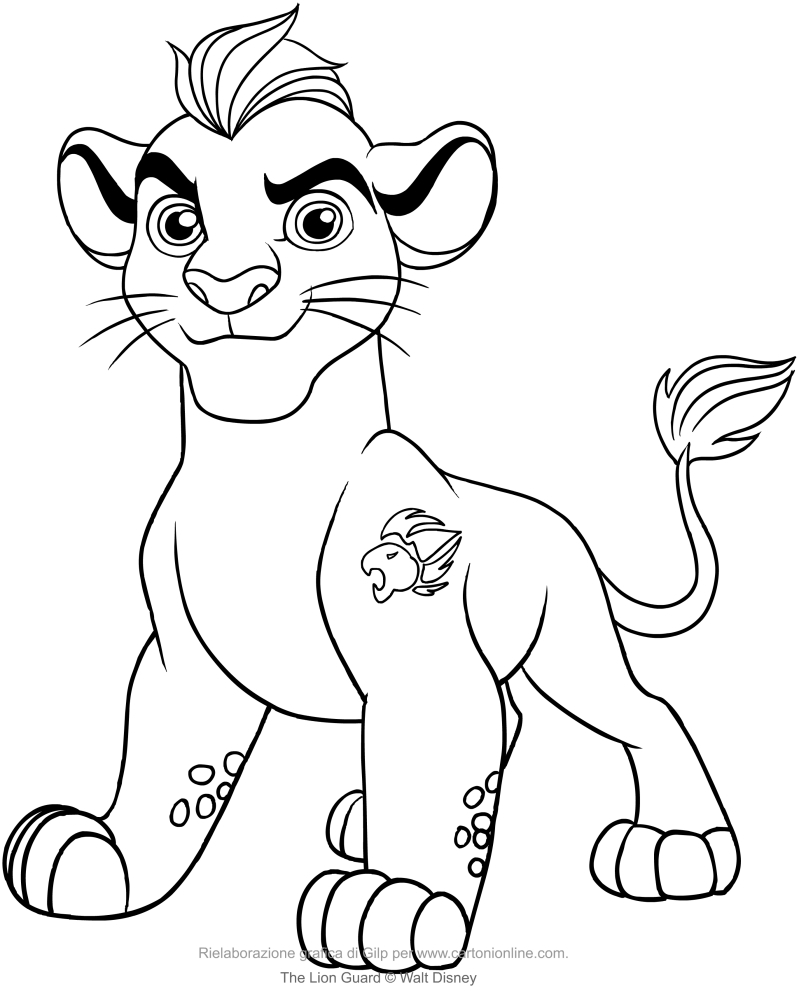 coloring page lion