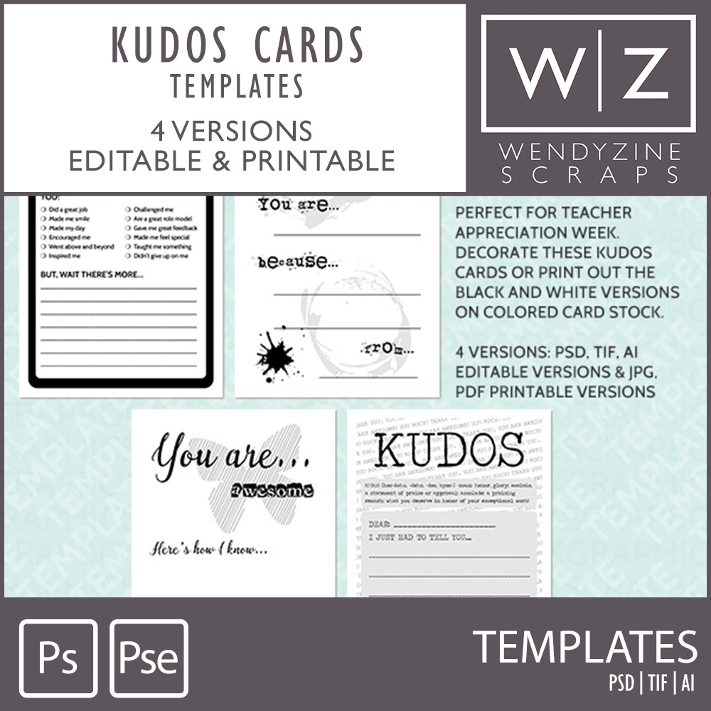 printable kudos card template