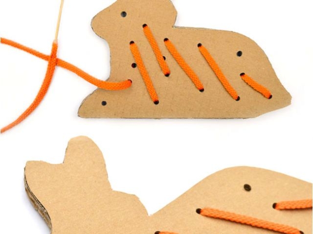 Lacing Card Templates Free Printable Bunny Lacing Card Template 