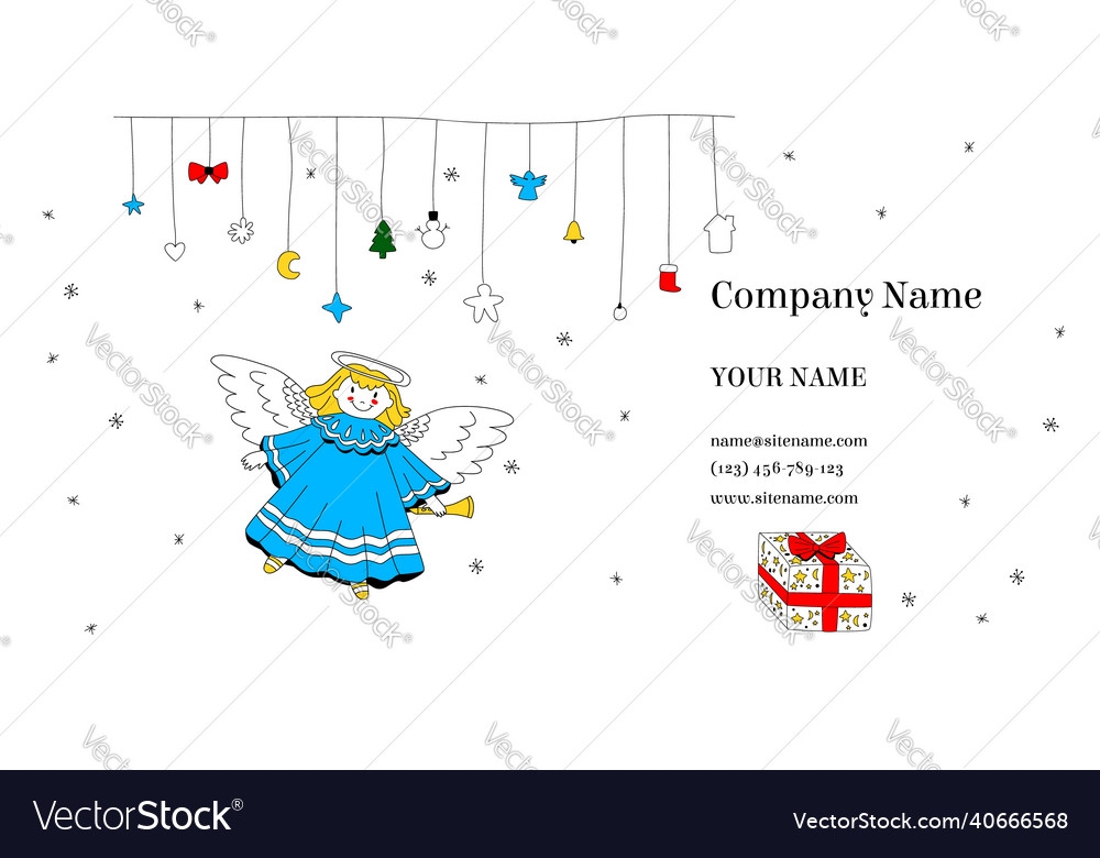 Layout Business Card Template Of Company Vector Image