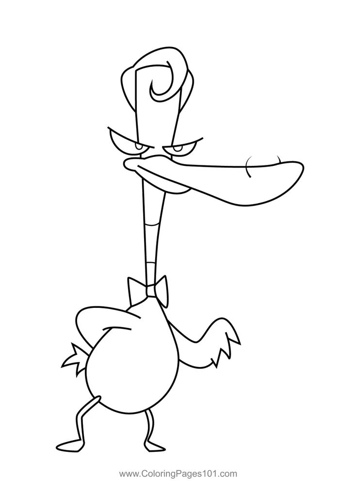 Le Quack Courage The Cowardly Dog Coloring Page Dog Coloring Page 