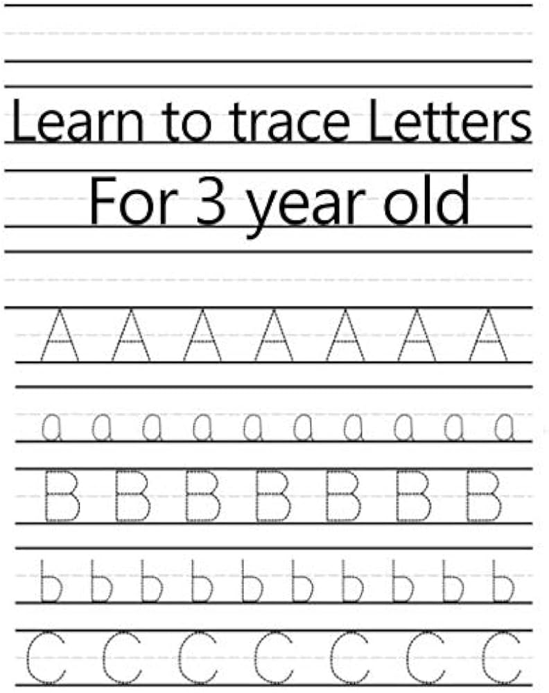 Learn To Trace Letters For 3 Year Old Learning Letters Worksheets 