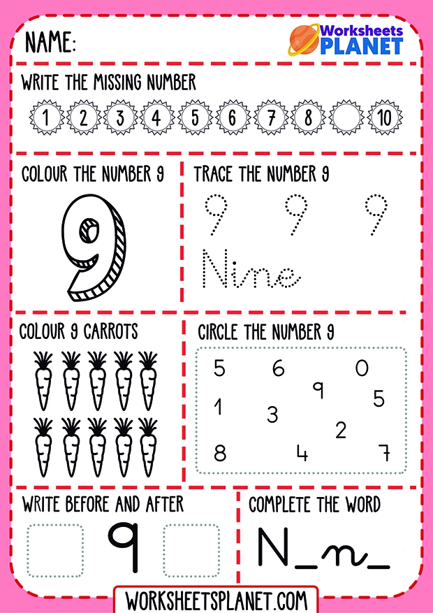 learning numbers worksheets