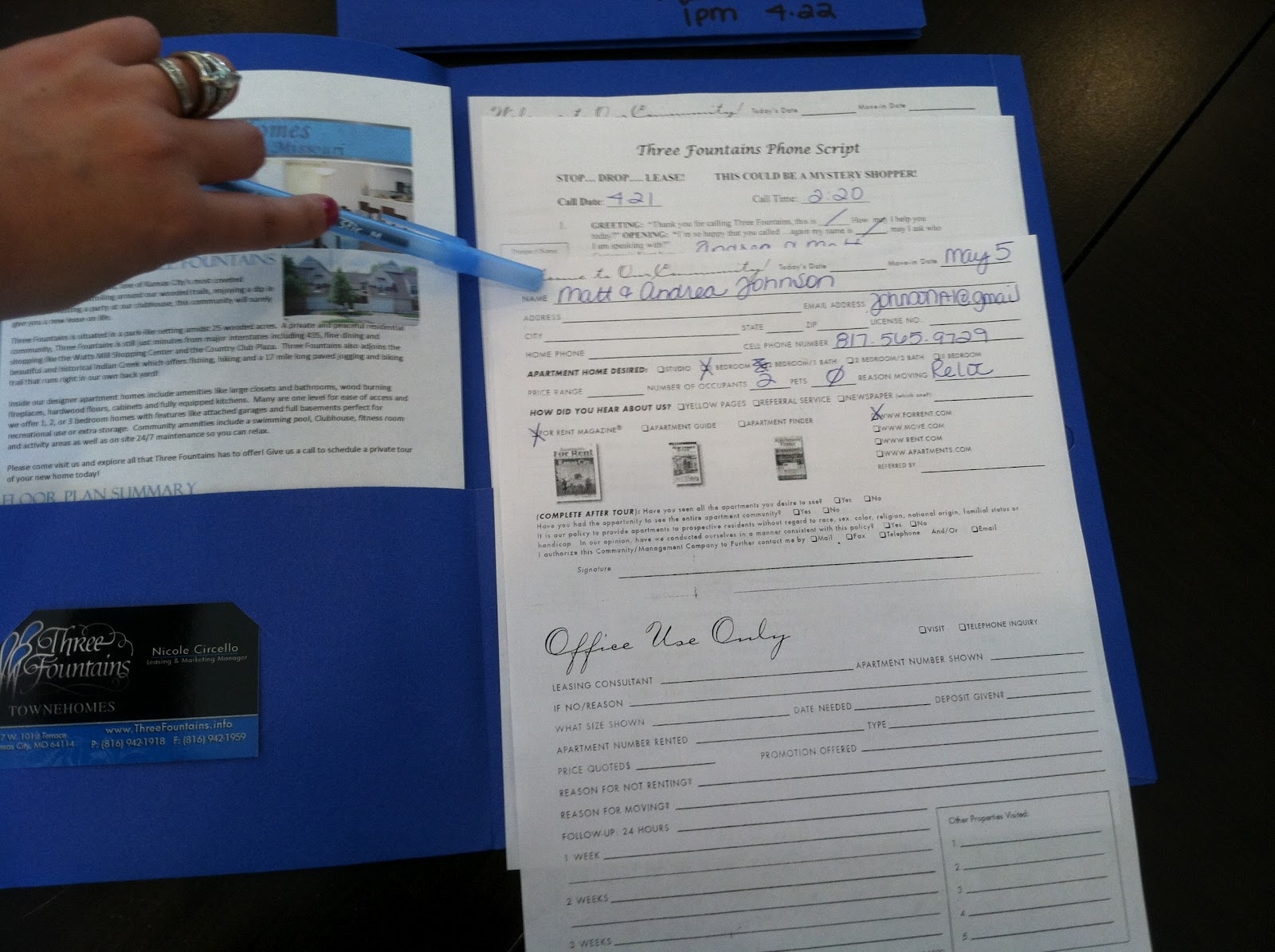 Leasing Guest Card Template
