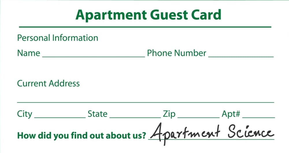 printable leasing guest card template
