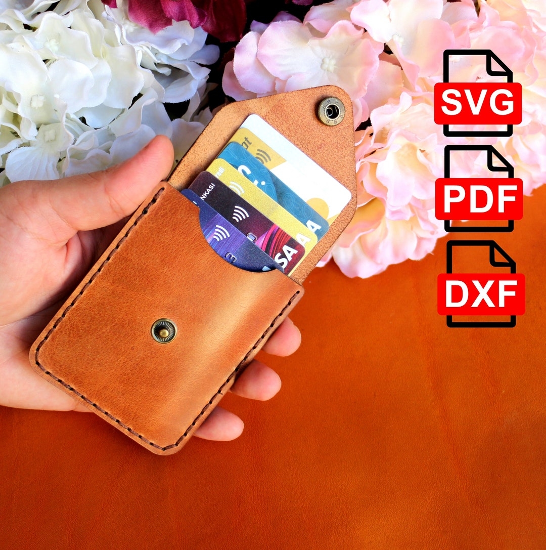 Leather Card Holder Template leather Card Holder Pattern A4 Etsy