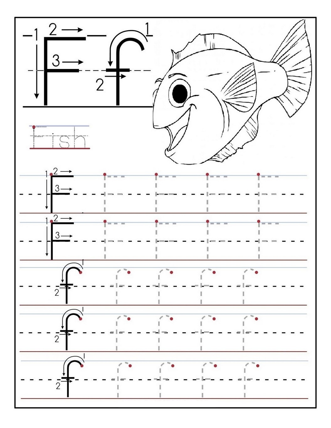 Letter F Worksheet Activities Learning Printable