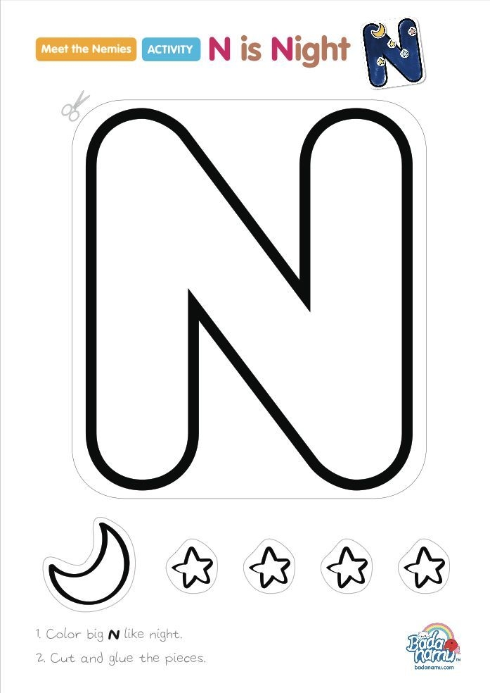 Letter N Craft Printable