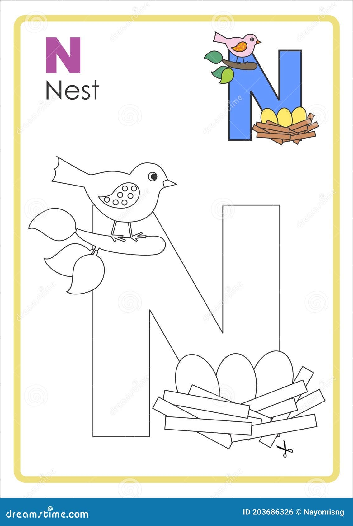 Letter N Craft Printable