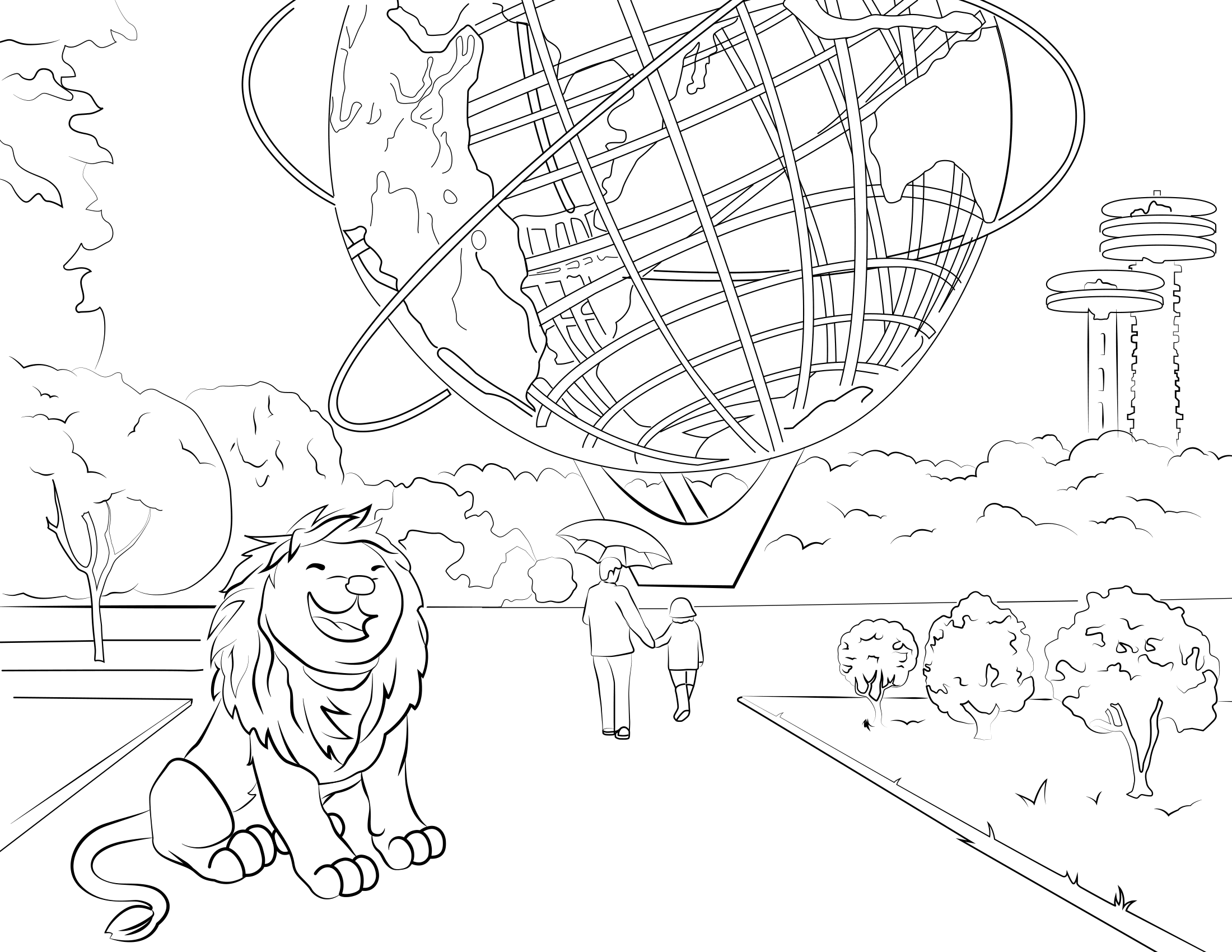 Library Lion Coloring Page The New York Public Library