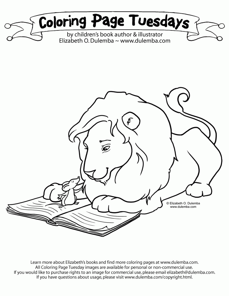 Library Lion Coloring Pages Coloring Home