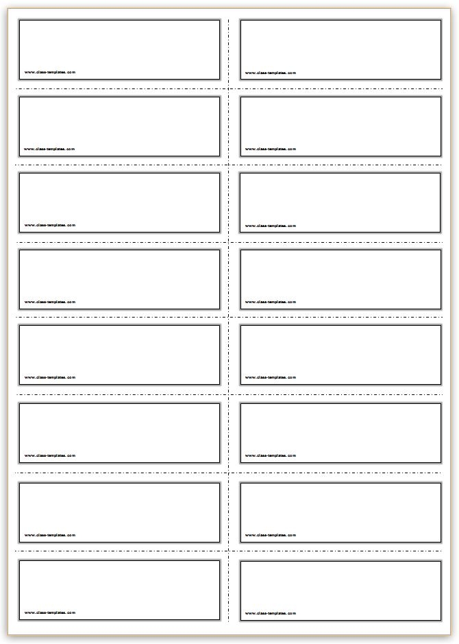 Lined Flash Card Template Printable