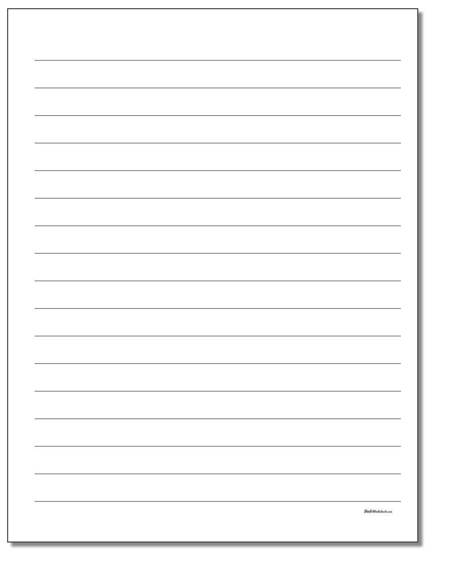 free printable lined paper with picture box