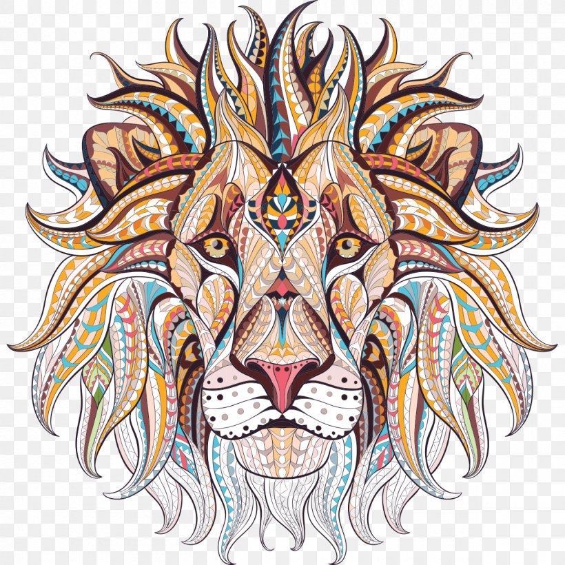 Lion Adult Coloring Book Stress Relieving Patterns Adult Coloring Book