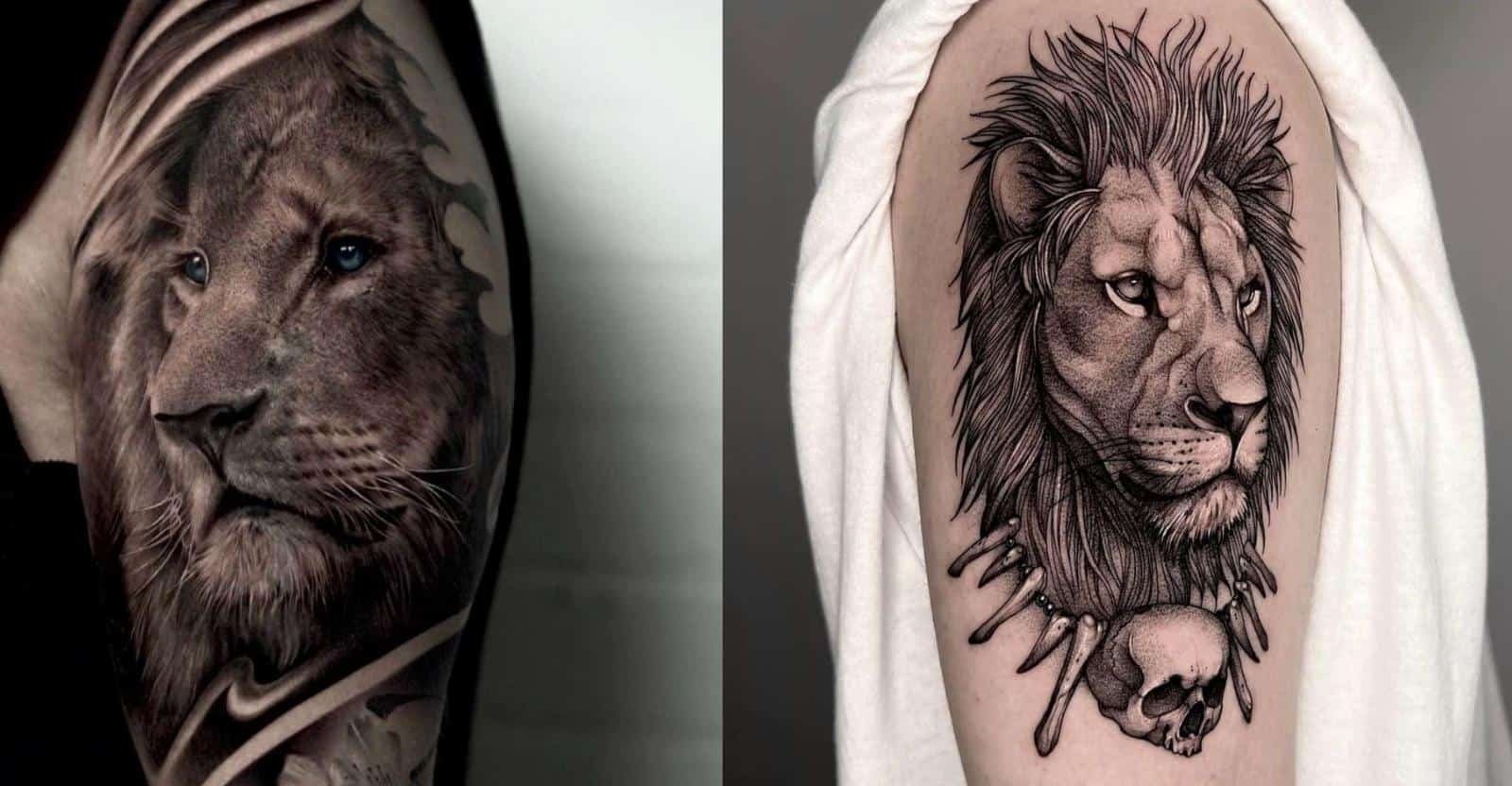 lion tattoo colorful
