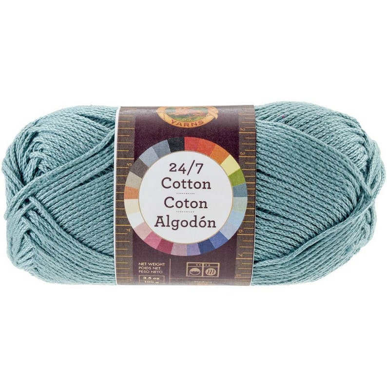 Lion Brand 24 7 Cotton Yarn Etsy