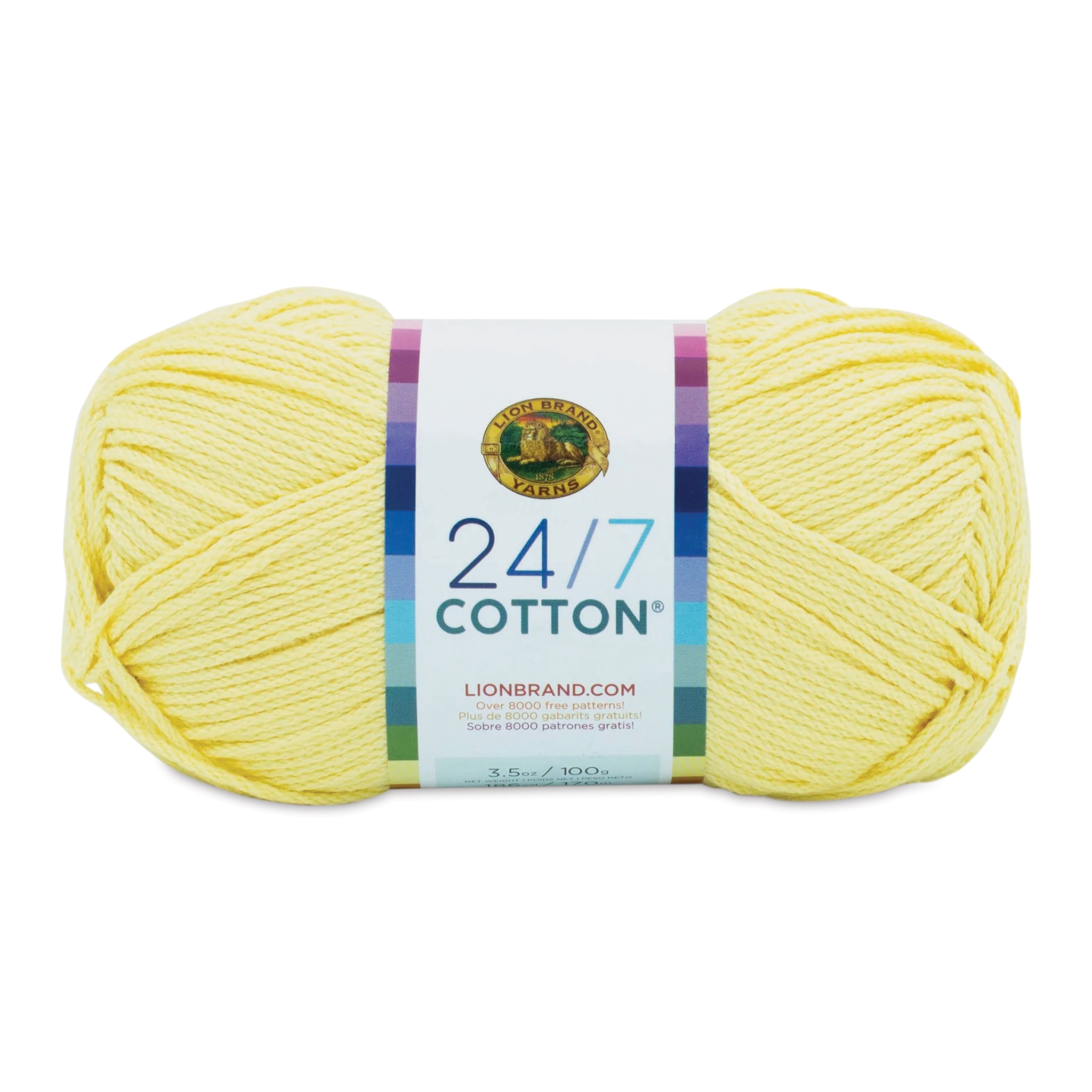 Lion Brand 24 7 Cotton Yarn Lemon 186 Yards BLICK Art Materials