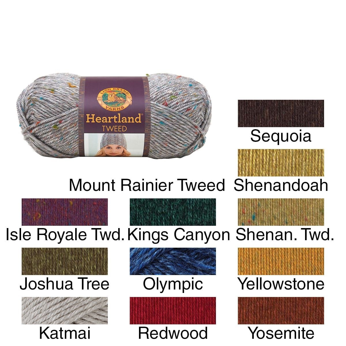 Lion Brand Heartland Yarn Joshua Tree Blue Wash Crochet Yarn 
