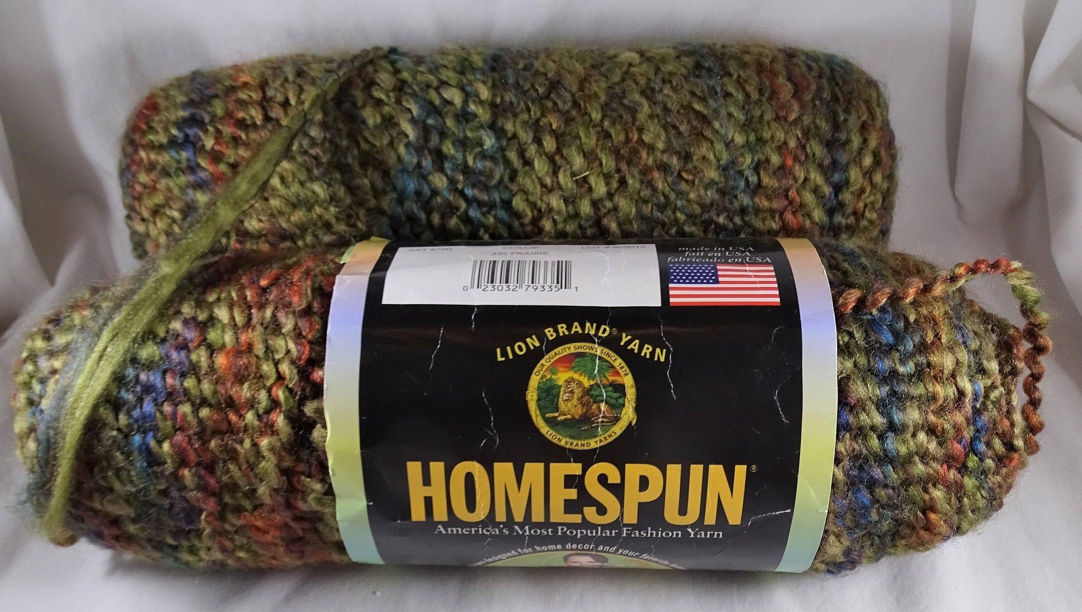 Lion Brand Homespun Yarn Prairie Bulky Knit Crochet Variegated Blue Lot
