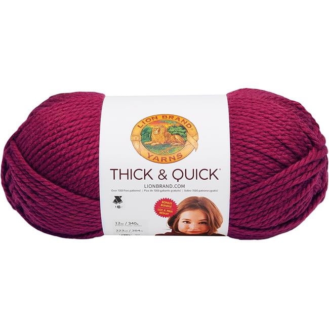 Lion Brand Thick Quick Bonus Bundle Yarn Burgundy Walmart 