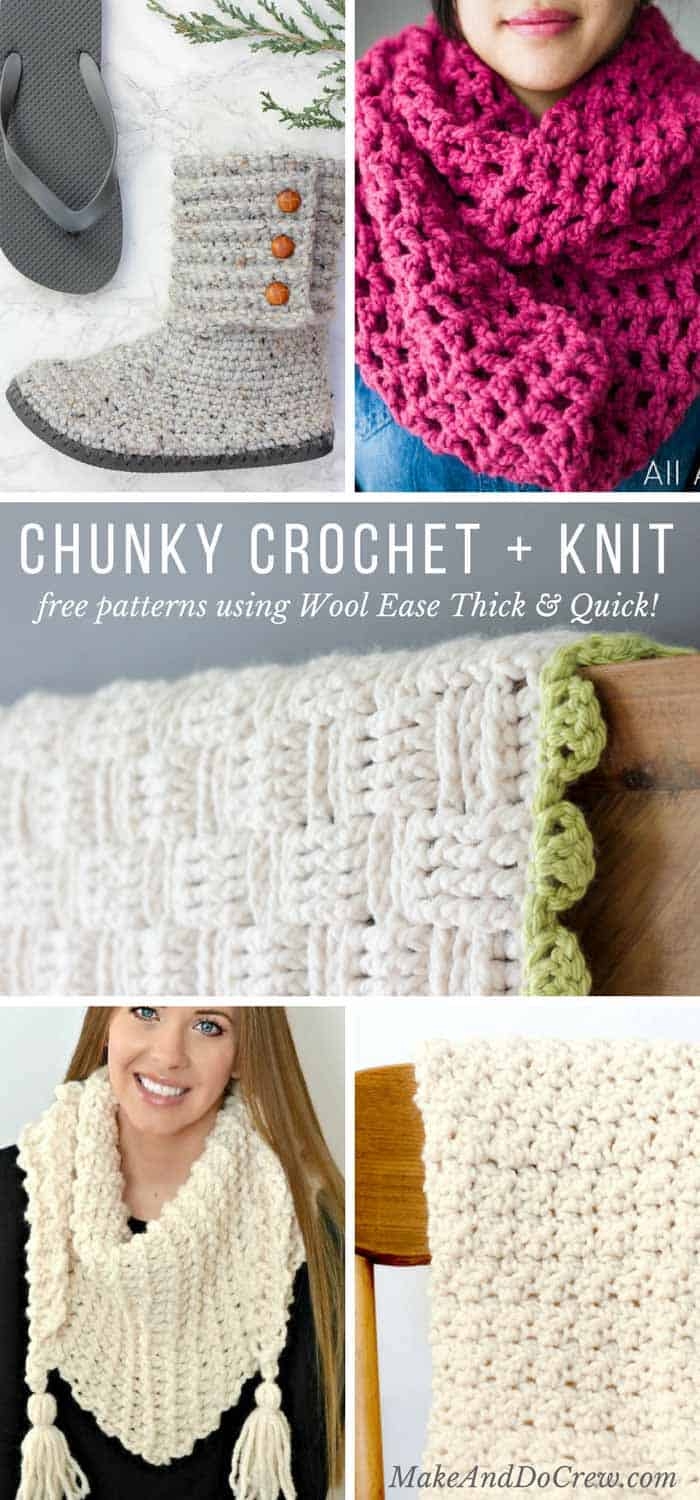 Lion Brand Wool Ease Thick Quick Free Patterns Make Do Crew