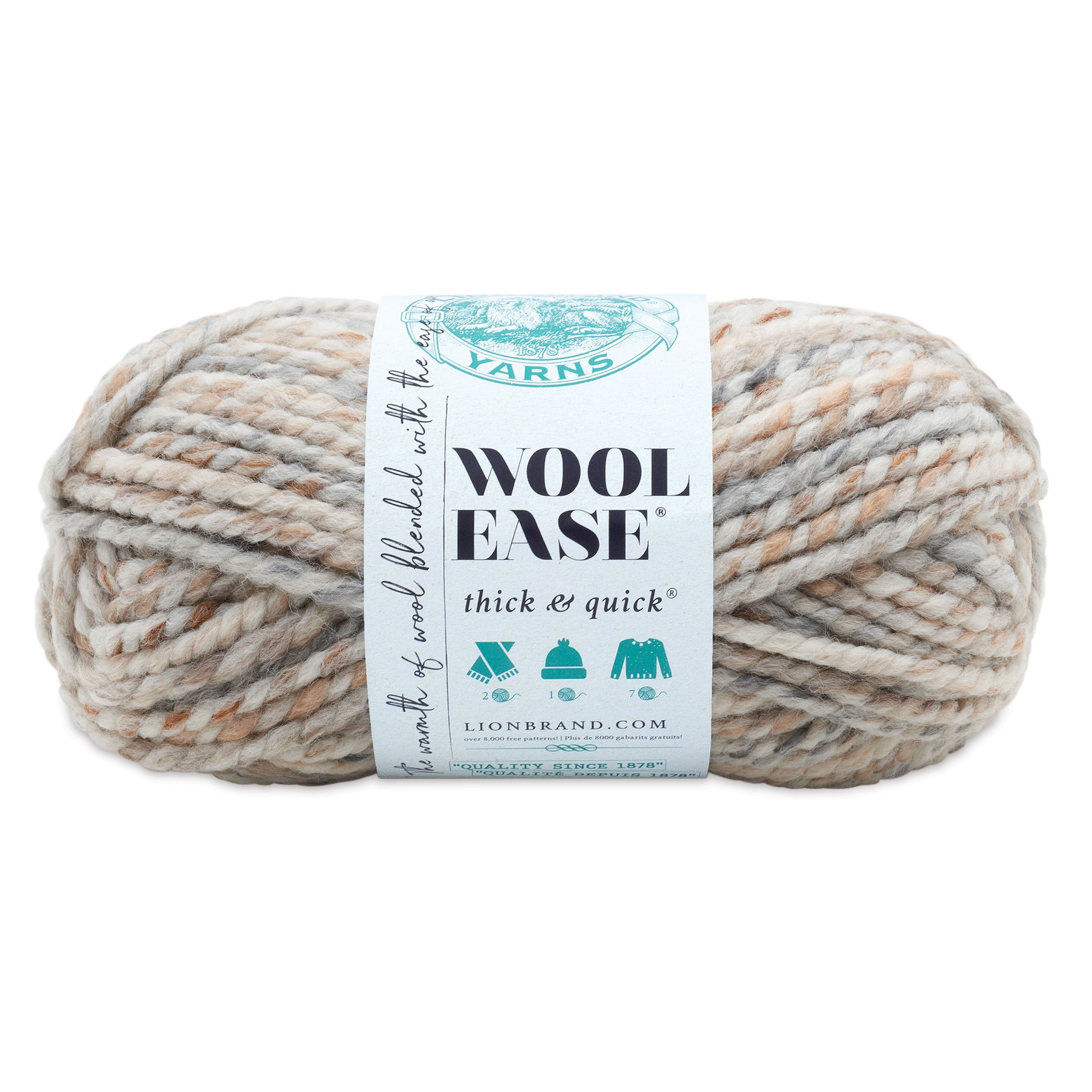Lion Brand Wool Ease Thick Quick Yarn Fossil 106 Yds BLICK Art